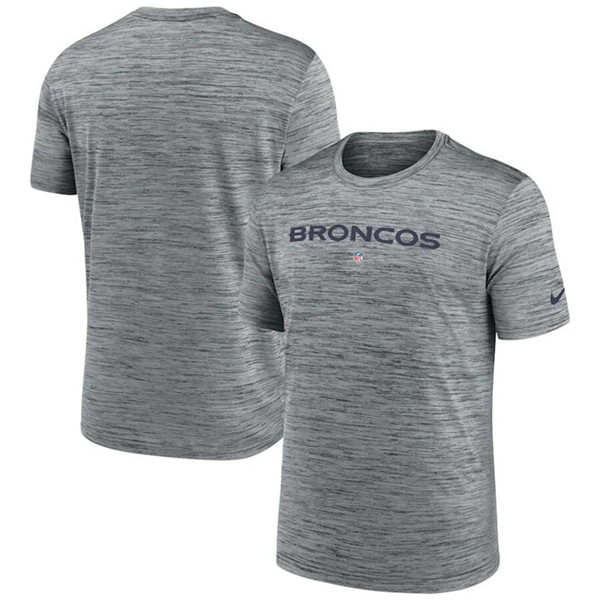 Men's Denver Broncos Grey Velocity Performance T-Shirt